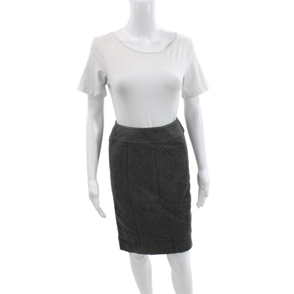 Donna Karan Women Straight Pencil Cashmere Gray Skirt Size 2